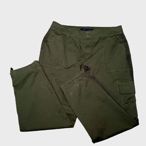 Tommy Hilfiger Chelsea Pants Womens 8 Green Casual Cargo Ankle Stretch Outdoors